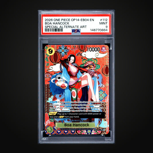 One Piece OP-14 Boa Hancock #112 Special Alternate Art PSA 9