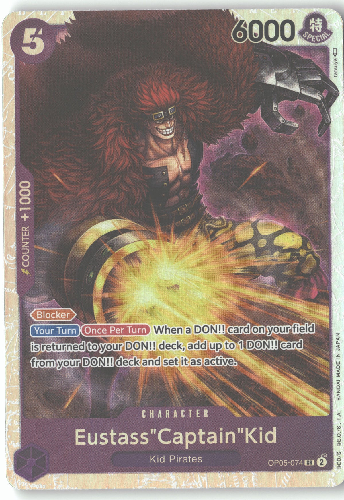 OP05-074 Eustass"Captain"Kid Super Rare