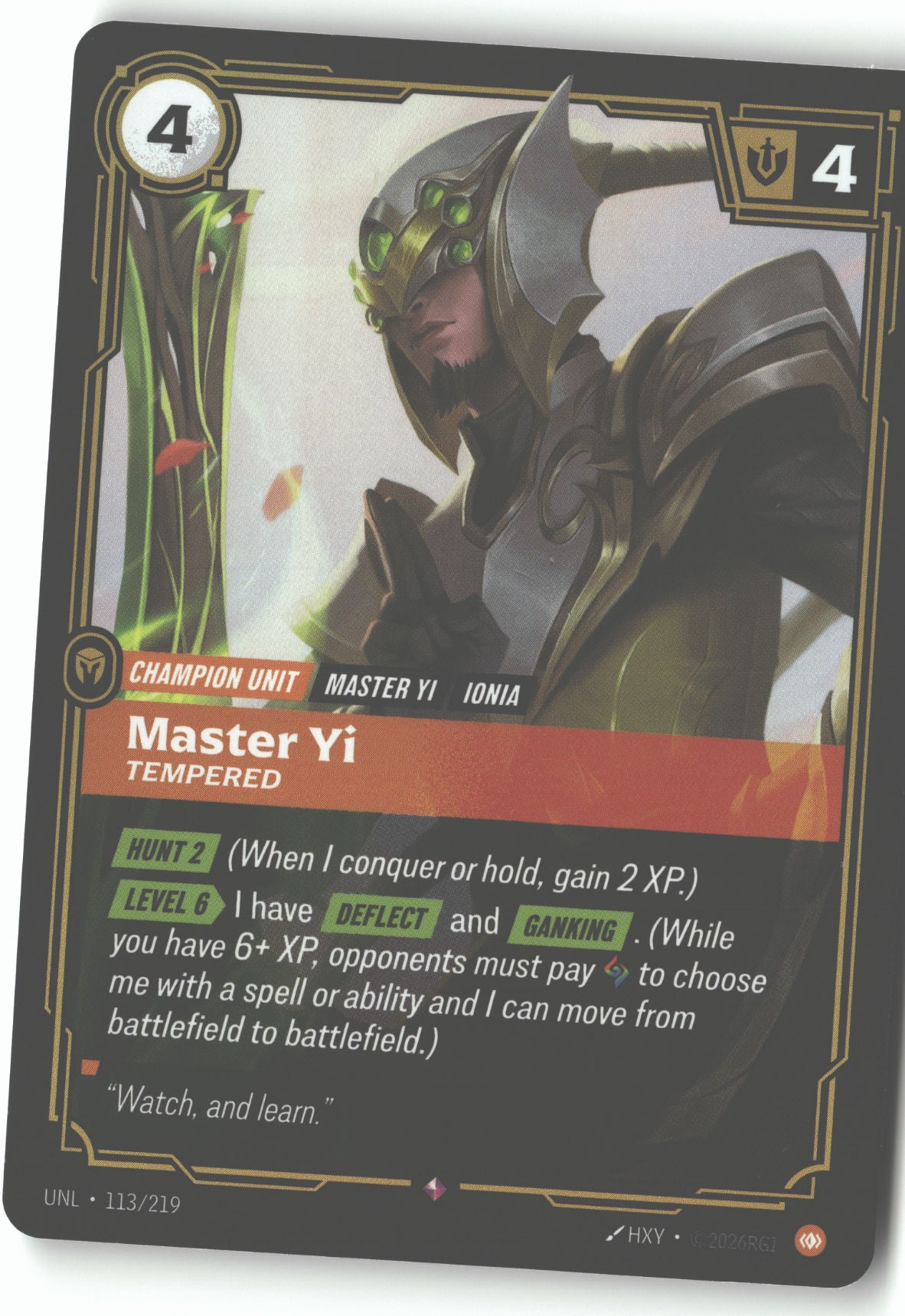 Master Yi, Tempered