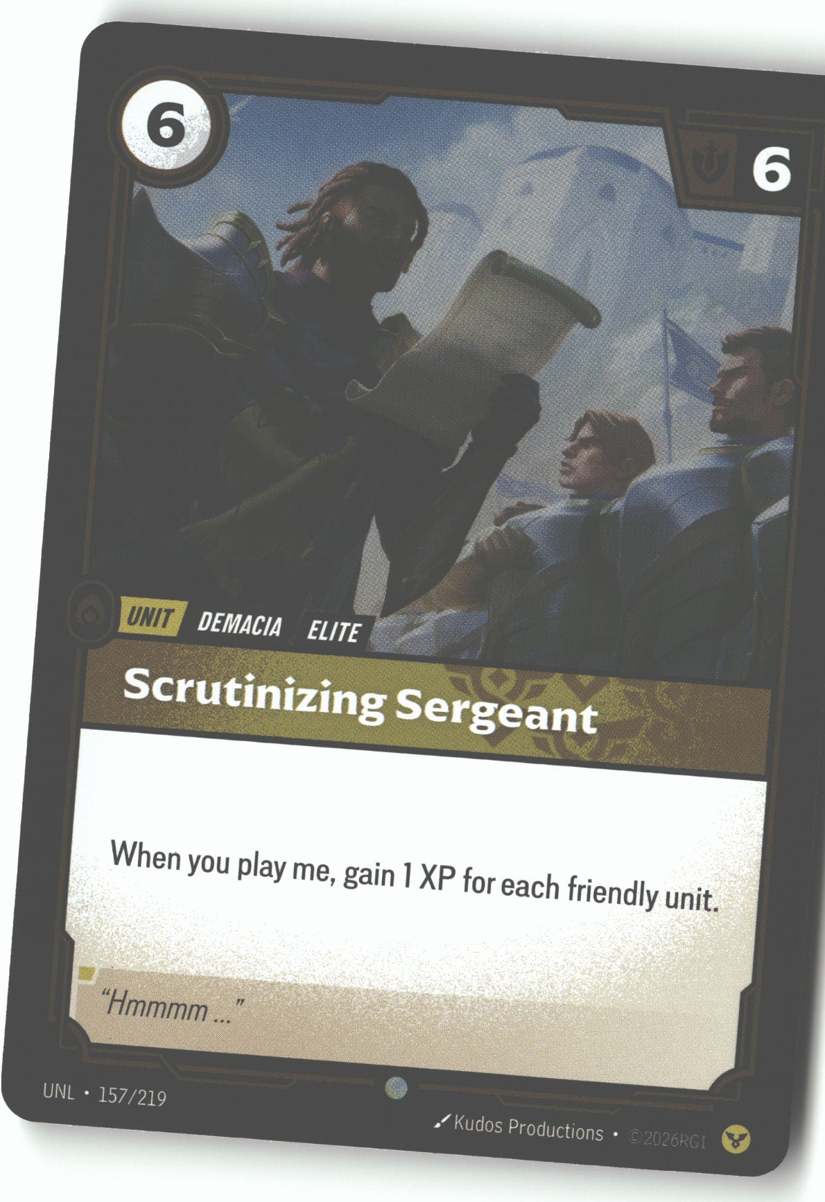 Scrutinizing Sergeant