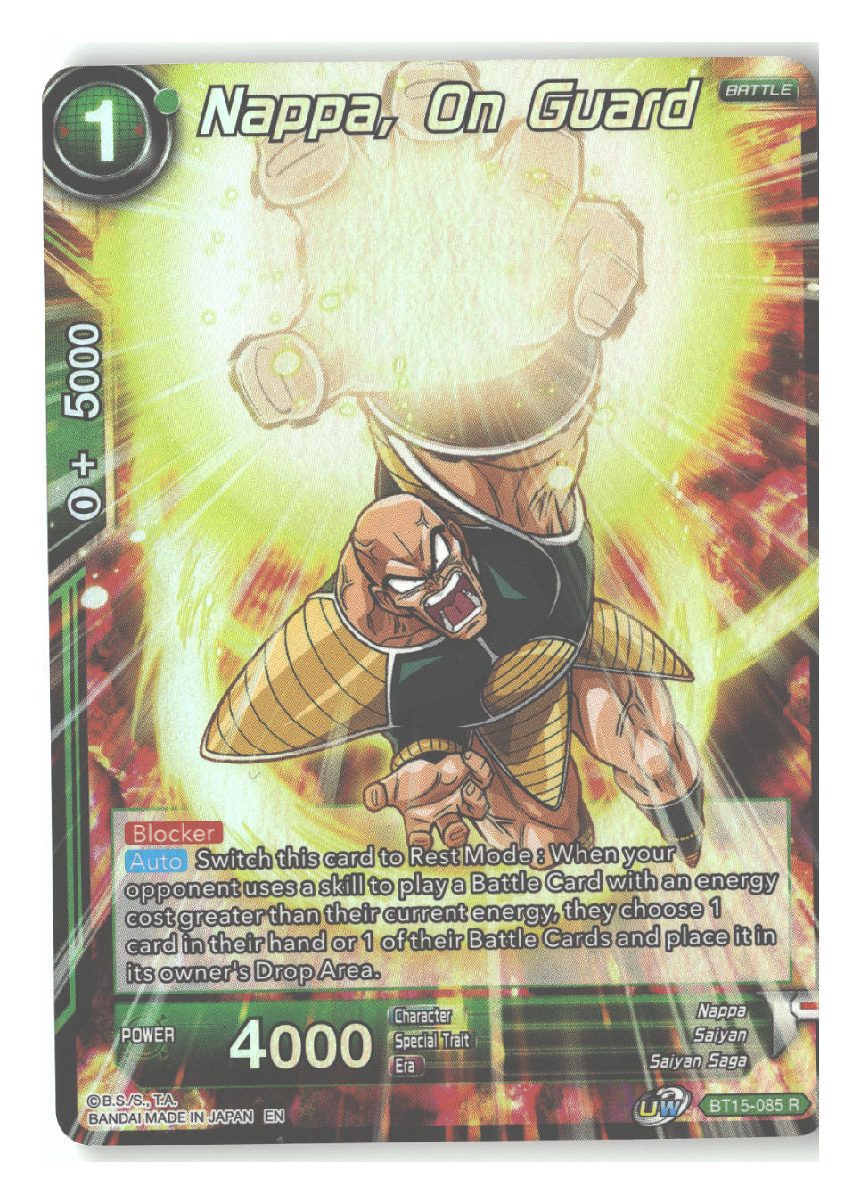 Nappa, on Guard