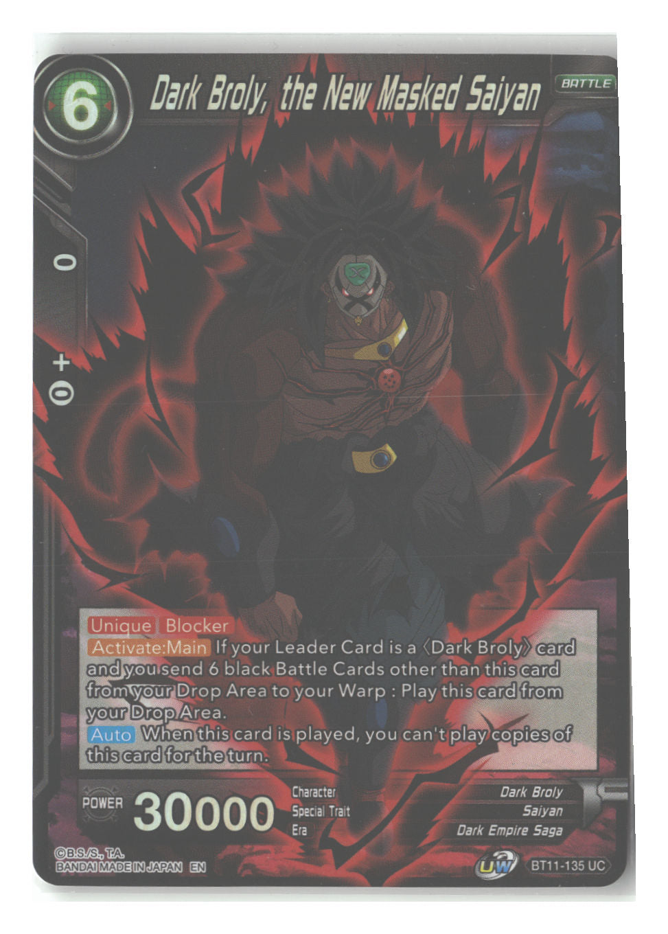 Dark Broly, the New Masked Saiyan