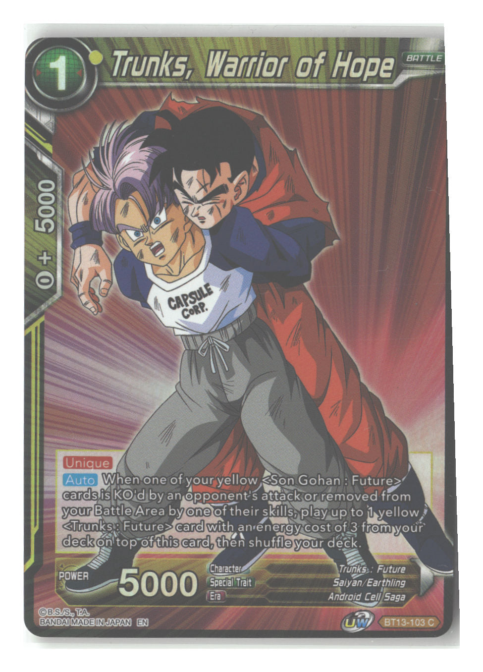 Trunks, Warrior of Hope