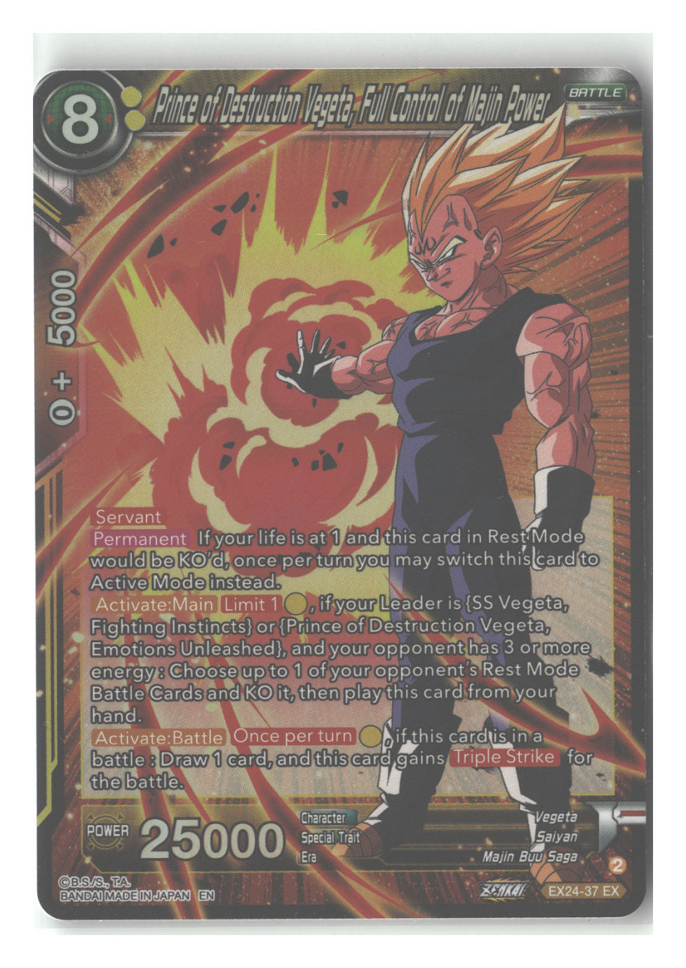 Prince of Destruction Vegeta, Full Control of Majin Power