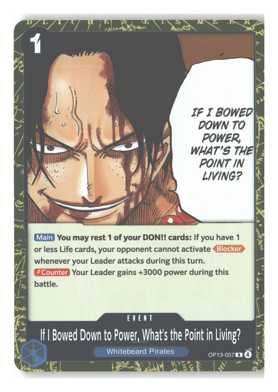 If I Bowed Down to Power, What's the Point in Living?