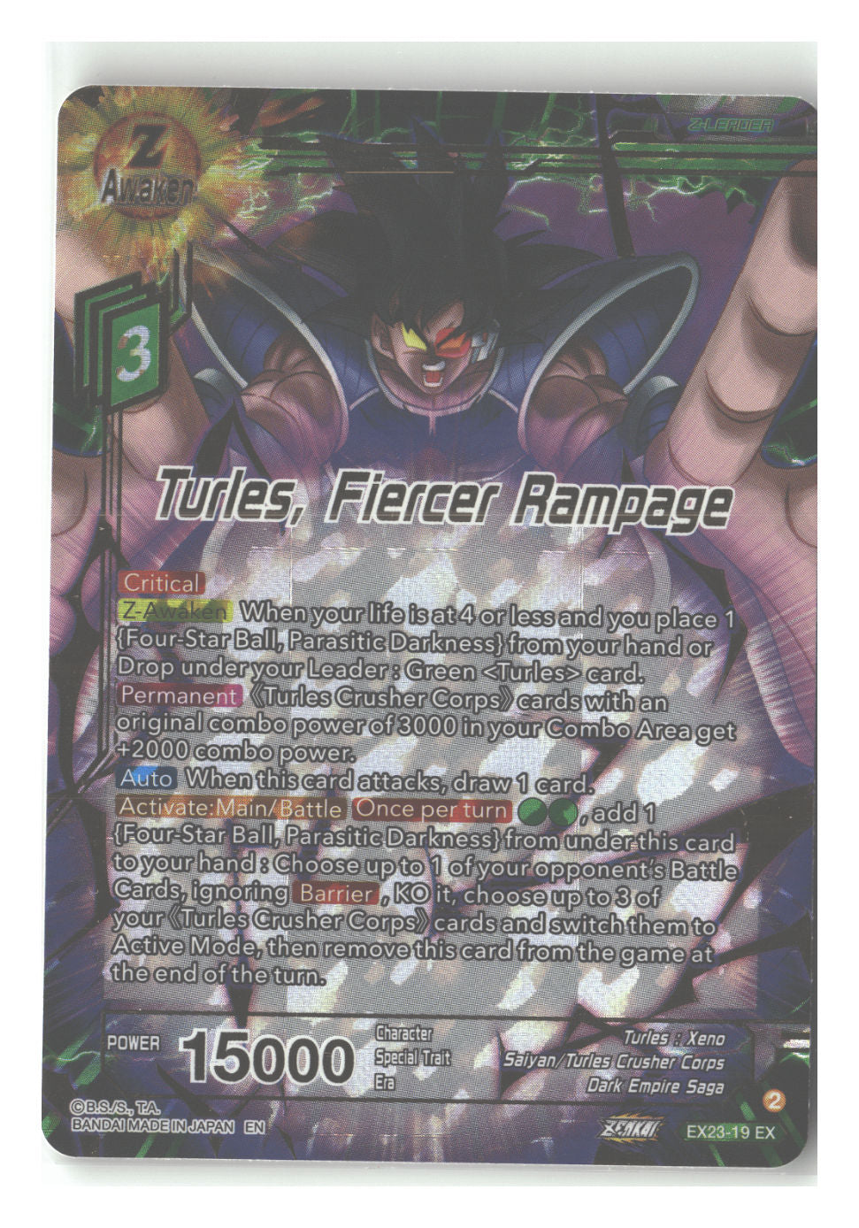 Turles, Fiercer Rampage