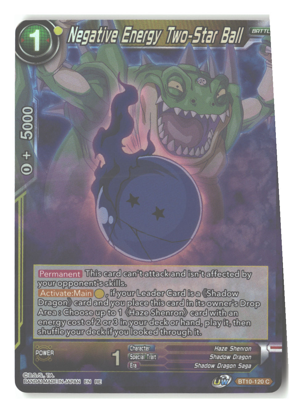 Negative Energy Two-Star Ball