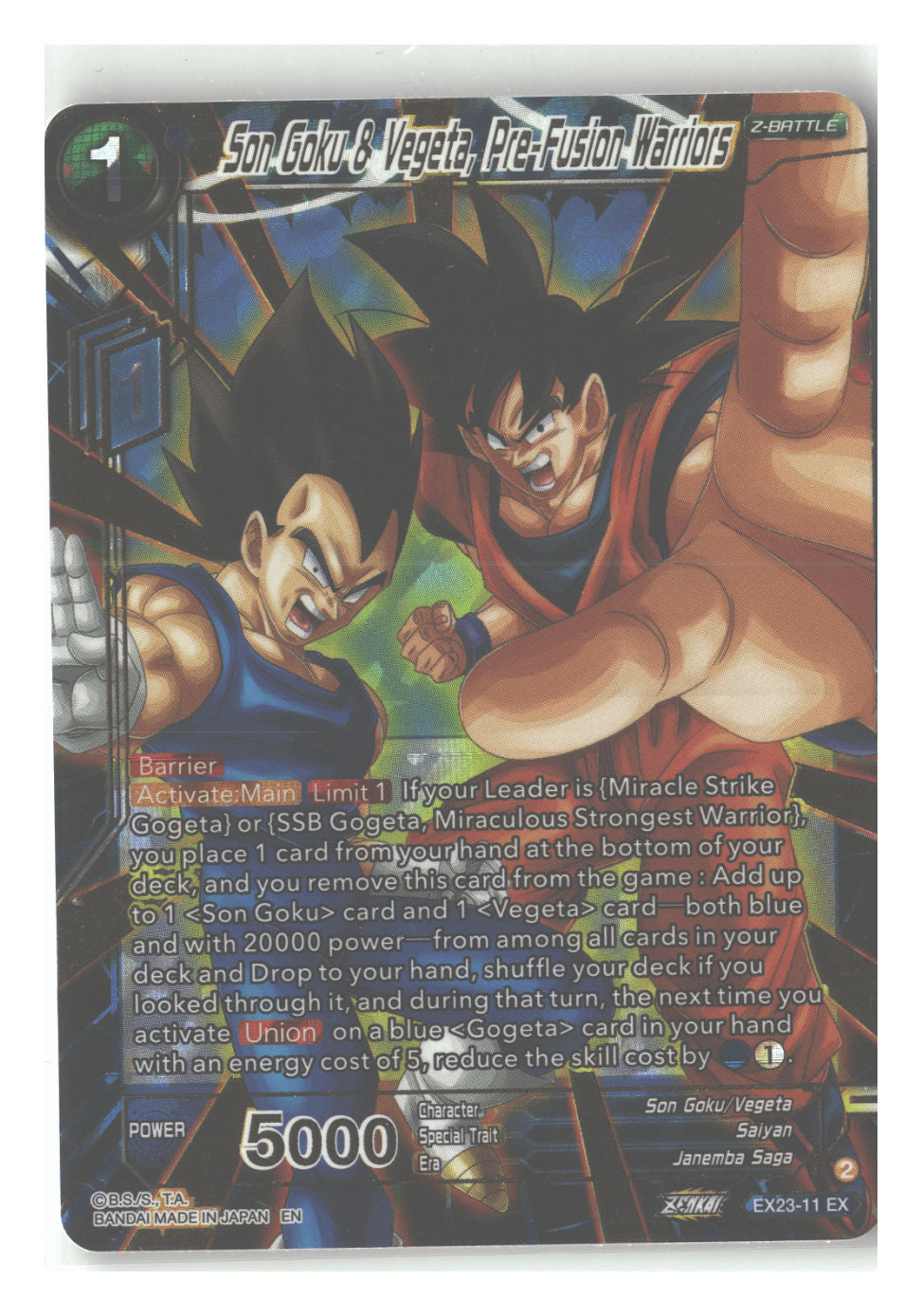 Son Goku & Vegeta, Pre-Fusion Warriors