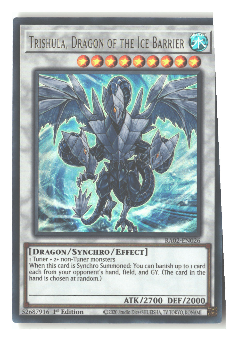 1st Edition Trishula, Dragon of the Ice Barrier (UR) [RA02-EN026 Lightly Played] Ultra Rare