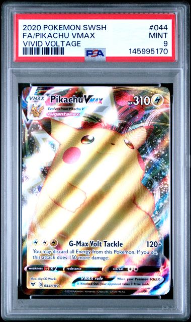 Pikachu VMAX Full Art PSA 9 - Back (PSA Slab)