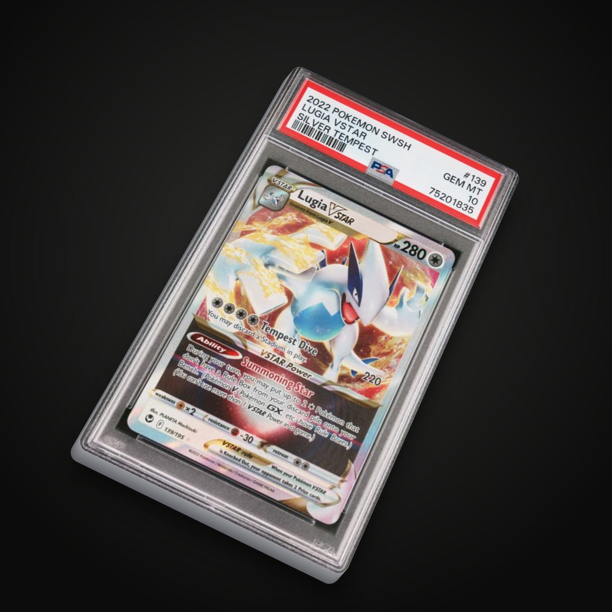 PSA 10 2022 POKEMON SWORD & SHIELD SILVER TEMPEST #139 LUGIA VSTAR