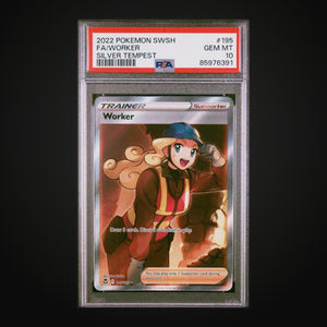 PSA 10 Worker Full Art #195 Sword & Shield Silver Tempest 2022 English