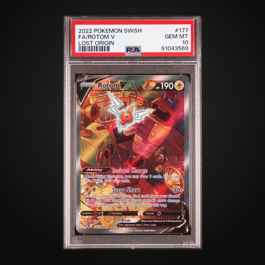 Rotom V (Full Art) #177/196 - Lost Origin PSA 10