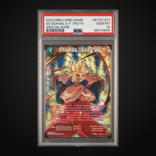 SS Son Gohan, Self-Taught Truth SPR BT23-011 — PSA 10 Gem Mint (Dragon Ball Super Perfect Combination)
