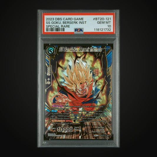 SS Son Goku, Berserk Instincts SPR BT20-121 — PSA 10 Gem Mint (Dragon Ball Super Power Absorbed)