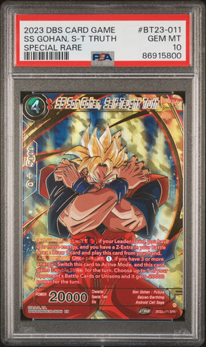 SS Son Gohan, Self-Taught Truth SPR BT23-011 — PSA 10 Gem Mint (Dragon Ball Super Perfect Combination)