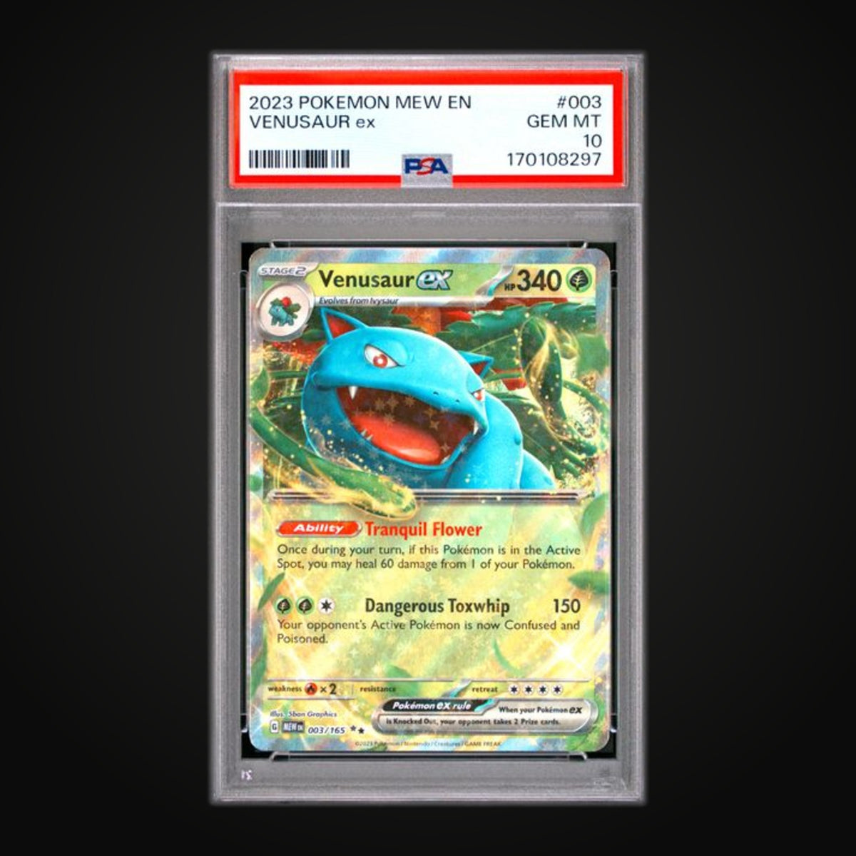 Venusaur ex #003 PSA 10 - Scarlet & Violet 151